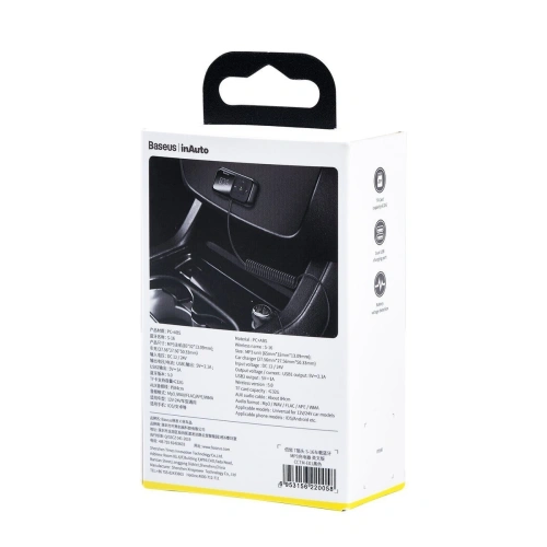 Kup Transmitter FM Baseus T typed S-16, AUX, Bluetooth 5.0, 2x USB, microSD, 3A (černý) - BSU1454BLK - {ean13} - Sklep Home Screen