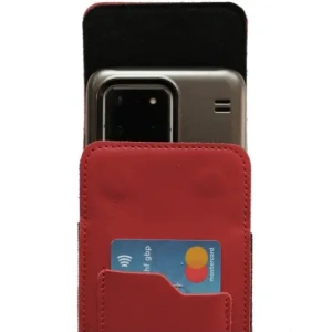 Buy LURESKO HECTOR XXL leather neck case / belt case / loop vertical holster 167x78x10mm (red smooth with red thread) - LUR126 - {ean13} - Home Screen Store Europe