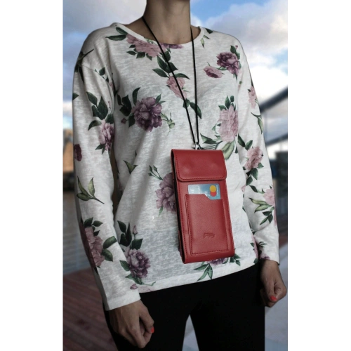 Kup LURESKO HECTOR XXL Lederhals-Case / Gürteltasche / vertikaler Loop-Holster 167x78x10mm (rot glatt mit rotem Faden) - LUR126 - {ean13} - Sklep Home Screen
