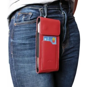 Kup LURESKO HECTOR XXL Lederhals-Case / Gürteltasche / vertikaler Loop-Holster 167x78x10mm (rot glatt mit rotem Faden) - LUR126 - {ean13} - Sklep Home Screen