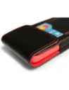 Buy LURESKO HECTOR XXL leather neck case / belt case / loop holster vertical 167x78x10mm (black smooth red thread red interior) - LUR127 - {ean13} - Home Screen Store Europe