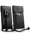 Buy LURESKO HECTOR XXL leather neck case / belt case / loop case / vertical holster 167x78x10mm (black smooth with black thread) - LUR128 - {ean13} - Home Screen Store Europe