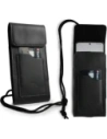 Buy LURESKO HECTOR XXL leather neck case / belt case / loop case / vertical holster 167x78x10mm (black smooth with black thread) - LUR128 - {ean13} - Home Screen Store Europe