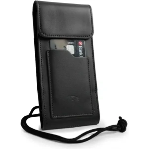 Buy LURESKO HECTOR XXL leather neck case / belt case / loop case / vertical holster 167x78x10mm (black smooth with black thread) - LUR128 - {ean13} - Home Screen Store Europe