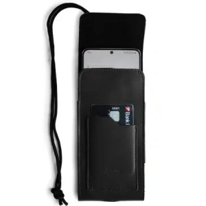 Buy LURESKO HECTOR XXL leather neck case / belt case / loop case / vertical holster 167x78x10mm (black smooth with black thread) - LUR128 - {ean13} - Home Screen Store Europe