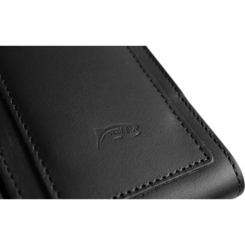 Buy LURESKO HECTOR XXL leather neck case / belt case / loop case / vertical holster 167x78x10mm (black smooth with black thread) - LUR128 - {ean13} - Home Screen Store Europe