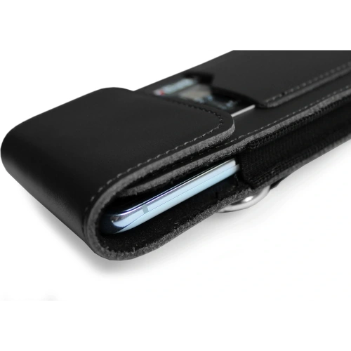 Kup LURESKO HECTOR XXL Lederhalsgepäck / Gürteltasche / Schlaufenetui / vertikaler Holster 167x78x10mm (schwarz glatt mit schwarzem Faden) - LUR128 - {ean13} - Sklep Home Screen