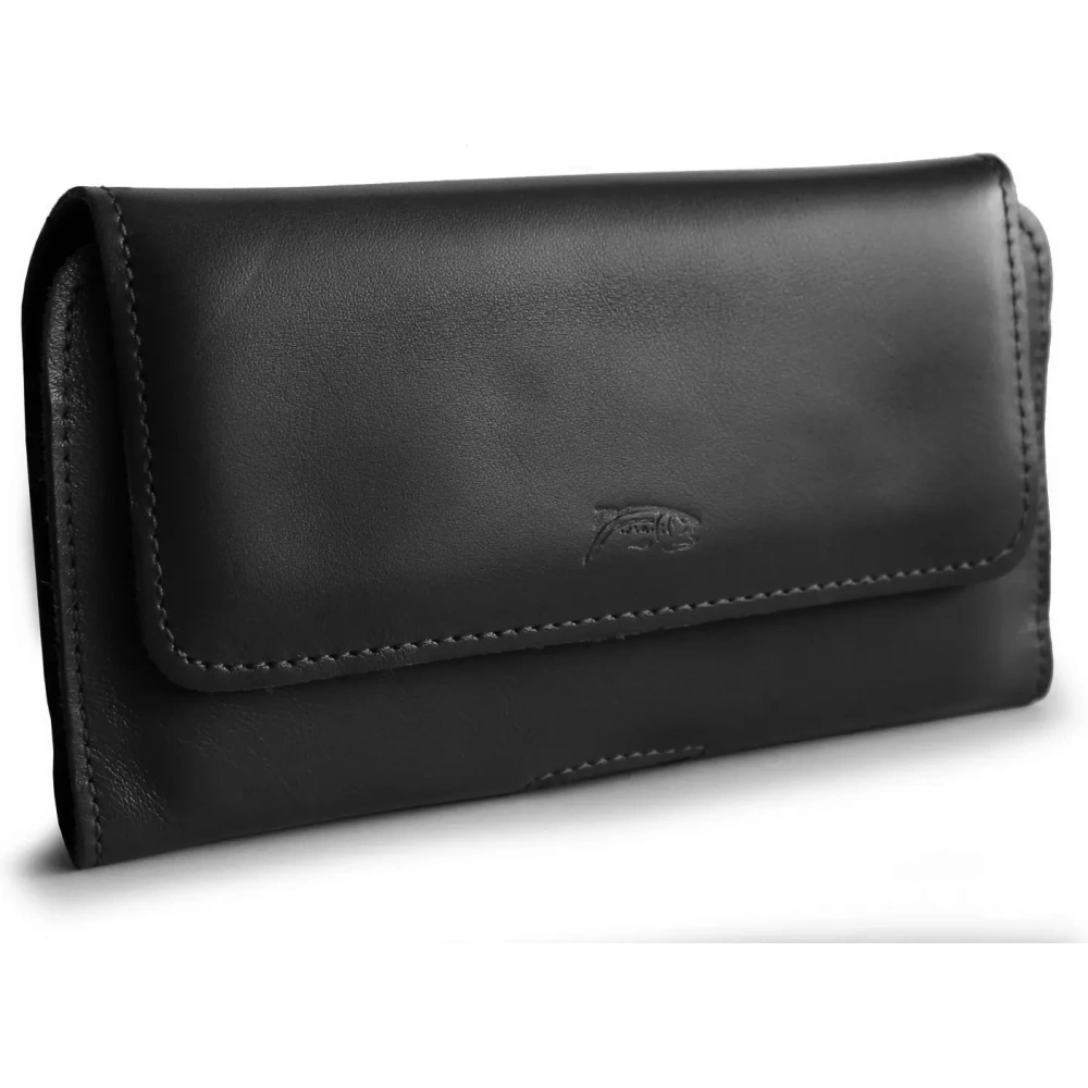 Skórzane etui ochronne LURESKO ELLA XXL na telefon - 170x85x12 / do torebki plecaka (czarny)