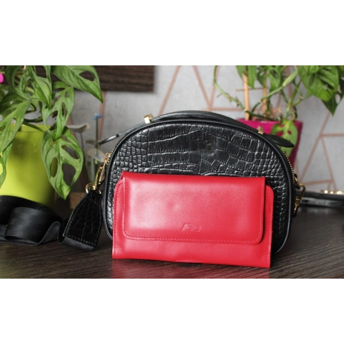 Buy LURESKO ELLA XXL leather protective case for phone - 170x85x12 / for handbag backpack (black with red thread) - LUR131 - {ean13} - Home Screen Store Europe
