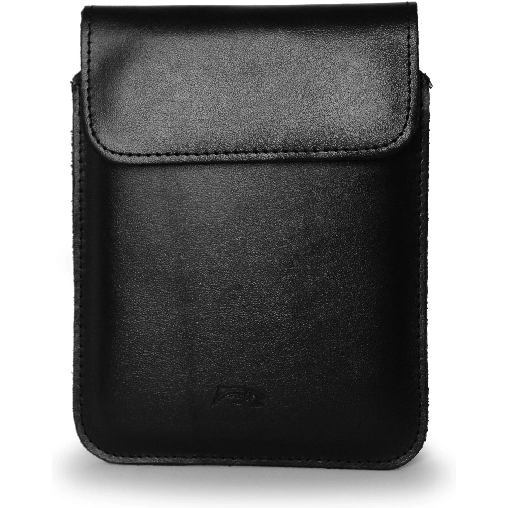 Skórzane etui LURESKO CLAYER S na ebook 162x113x9mm (magnes)(czarny gładki czarna nić)