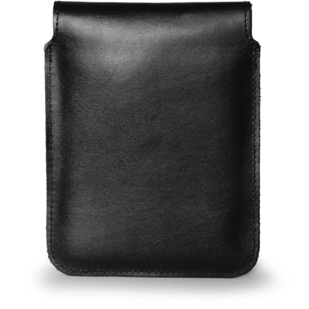 Skórzane etui LURESKO CLAYER S na ebook 162x113x9mm (magnes)(czarny gładki czarna nić)