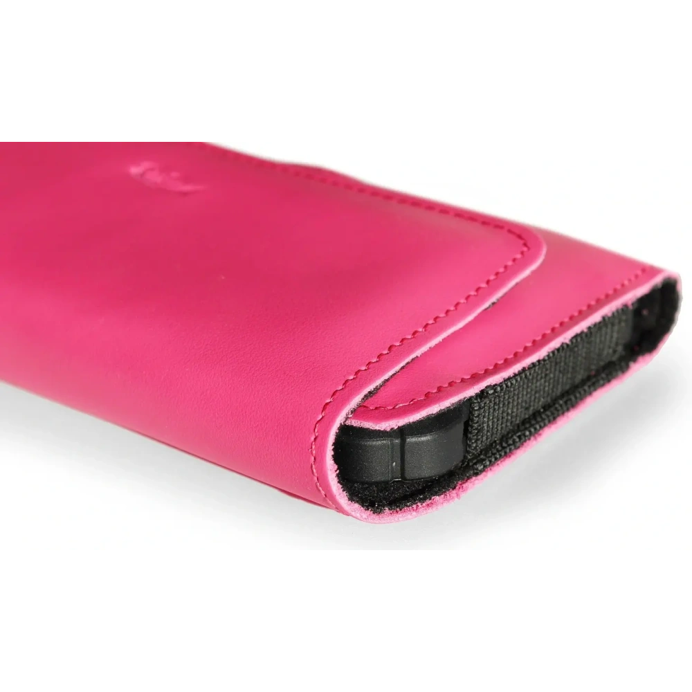 Skórzane etui ochronne LURESKO ELLA XXL na telefon - 170x85x12 / do torebki plecaka (różowy pinky)