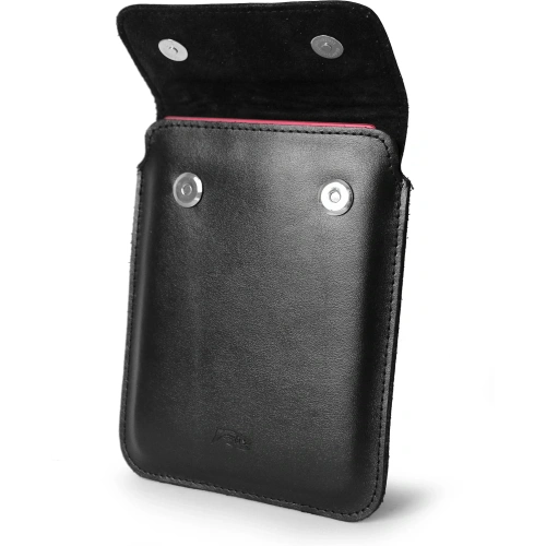 Buy LURESKO CLAYER S leather case for ebook 162x113x9mm (magnet) (black smooth with black thread) - LUR133 - {ean13} - Home Screen Store Europe