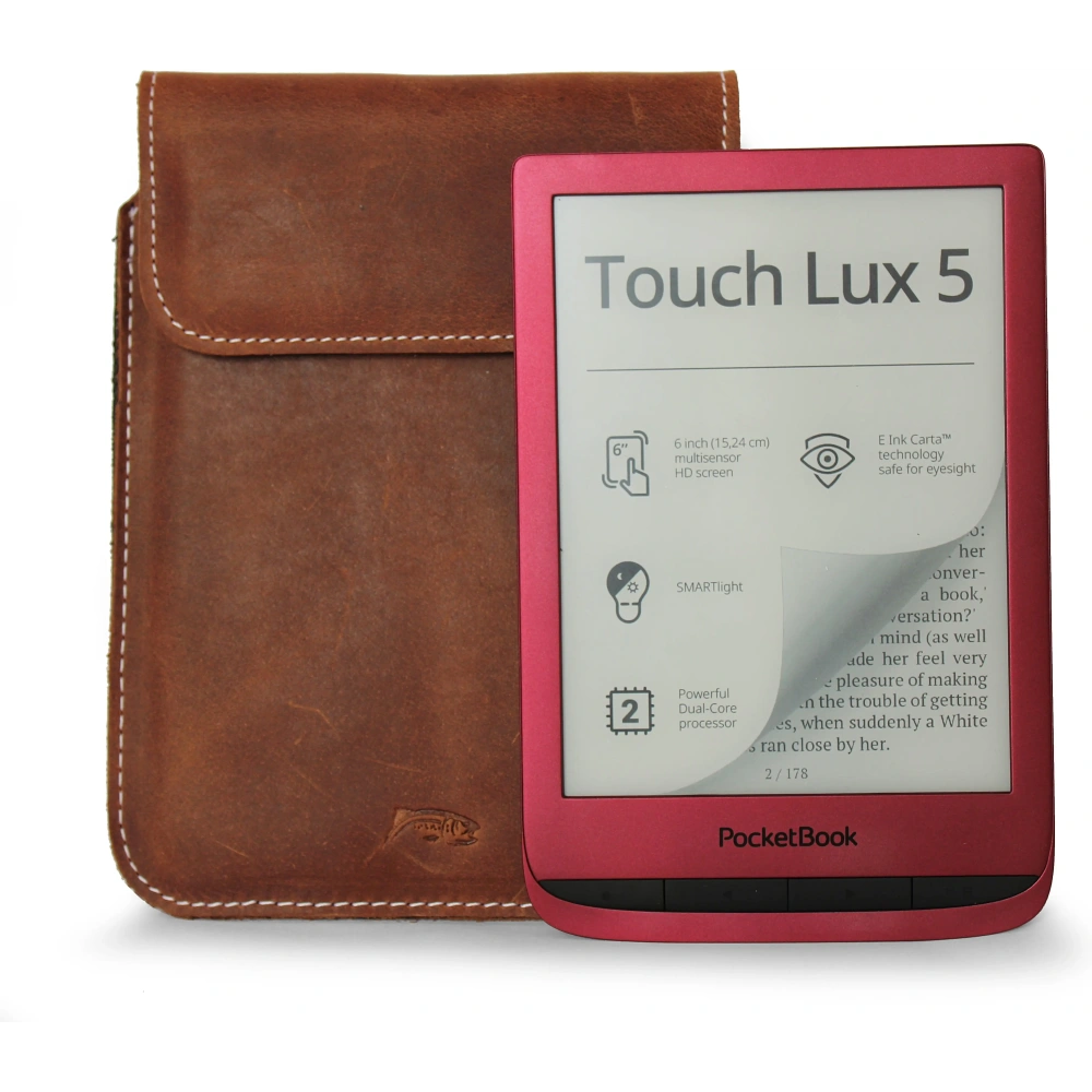 Skórzane etui LURESKO CLAYER S na ebook 162x113x9mm (brązowy vintage)