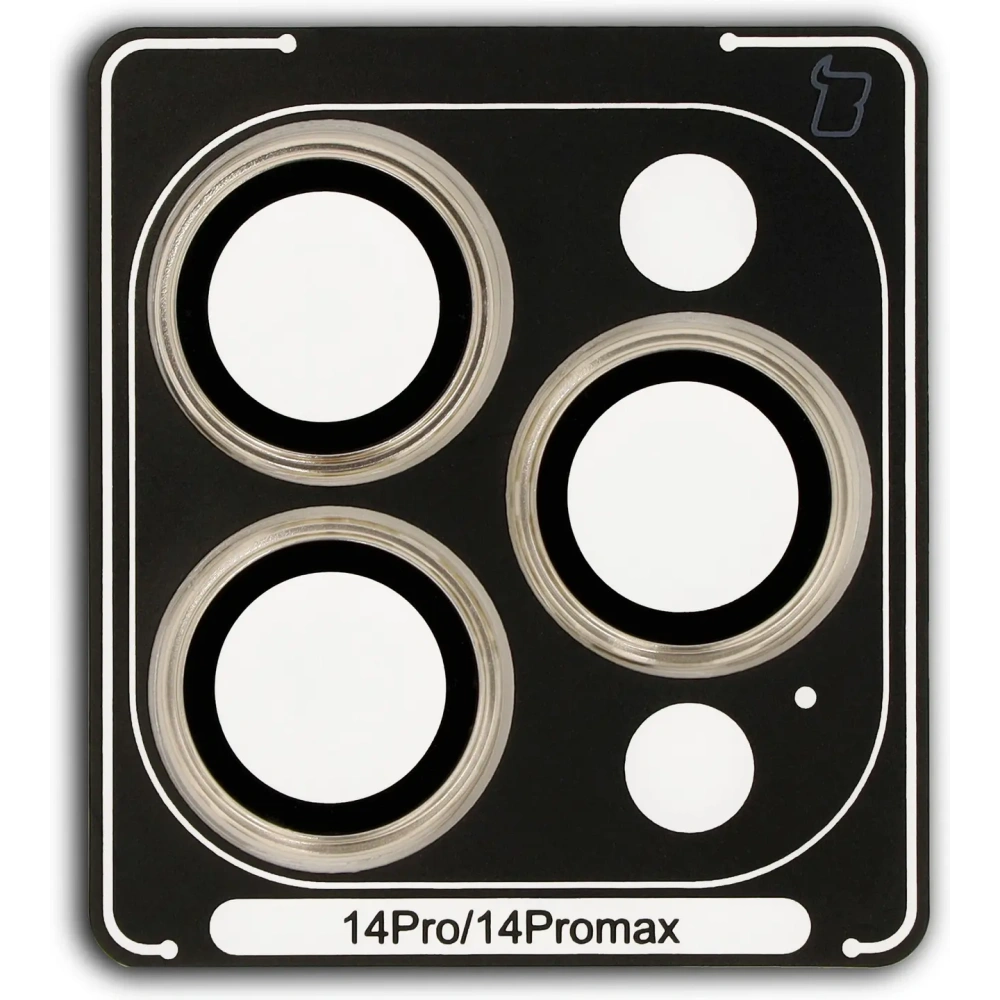 Szkło na aparat z aplikatorem Bizon Glass Snap Lens do Apple iPhone 14 Pro / 14 Pro Max złota ramka