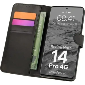 Kup Bizon Carcasă Pocket Xiaomi Redmi Note 14 Pro 4G negru - BIZ8736 - {ean13} - Sklep Home Screen
