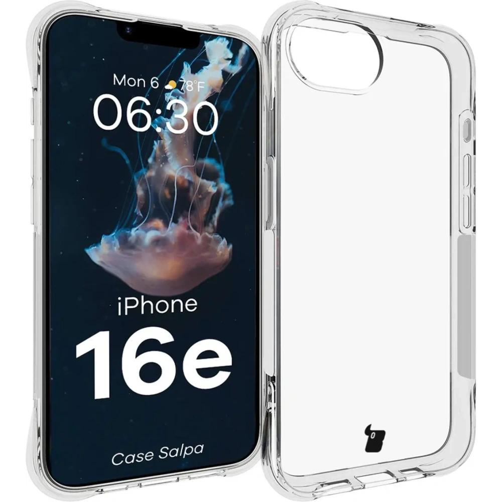 Elastyczne etui Bizon Case Salpa do Apple iPhone 16e przezroczyste