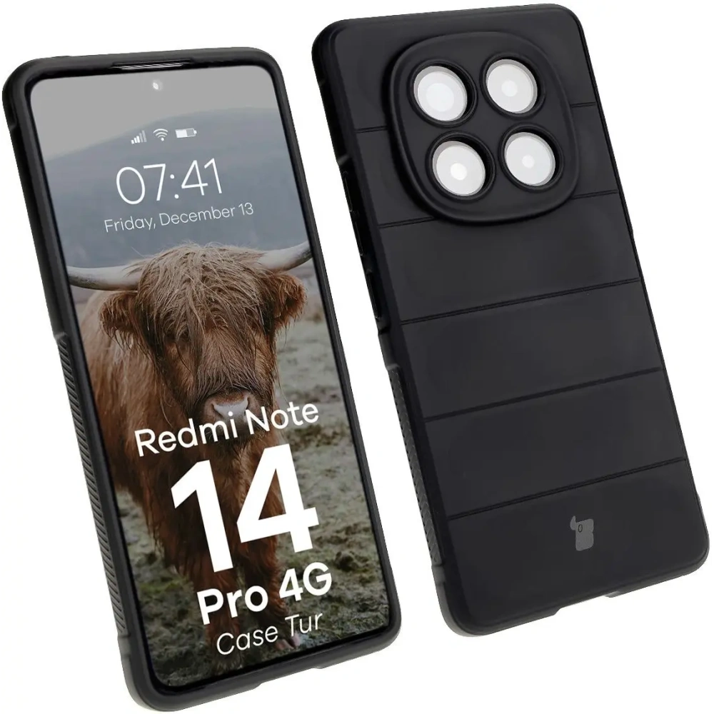 Pancerne etui Bizon Case Tur do Xiaomi Redmi Note 14 Pro 4G czarne