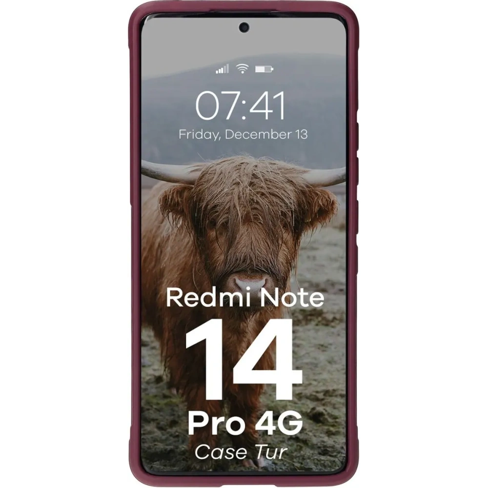 Pancerne etui Bizon Case Tur do Xiaomi Redmi Note 14 Pro 4G ciemnofioletowe