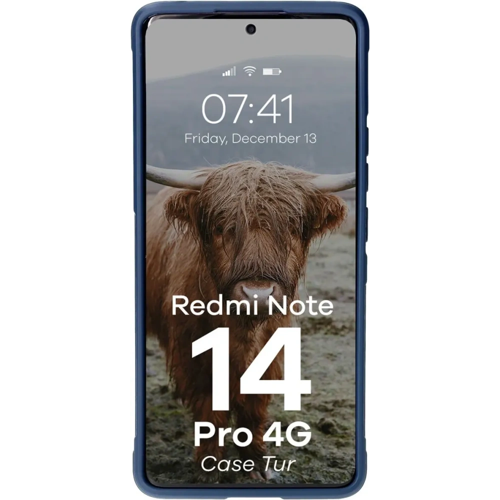 Pancerne etui Bizon Case Tur do Xiaomi Redmi Note 14 Pro 4G granatowe