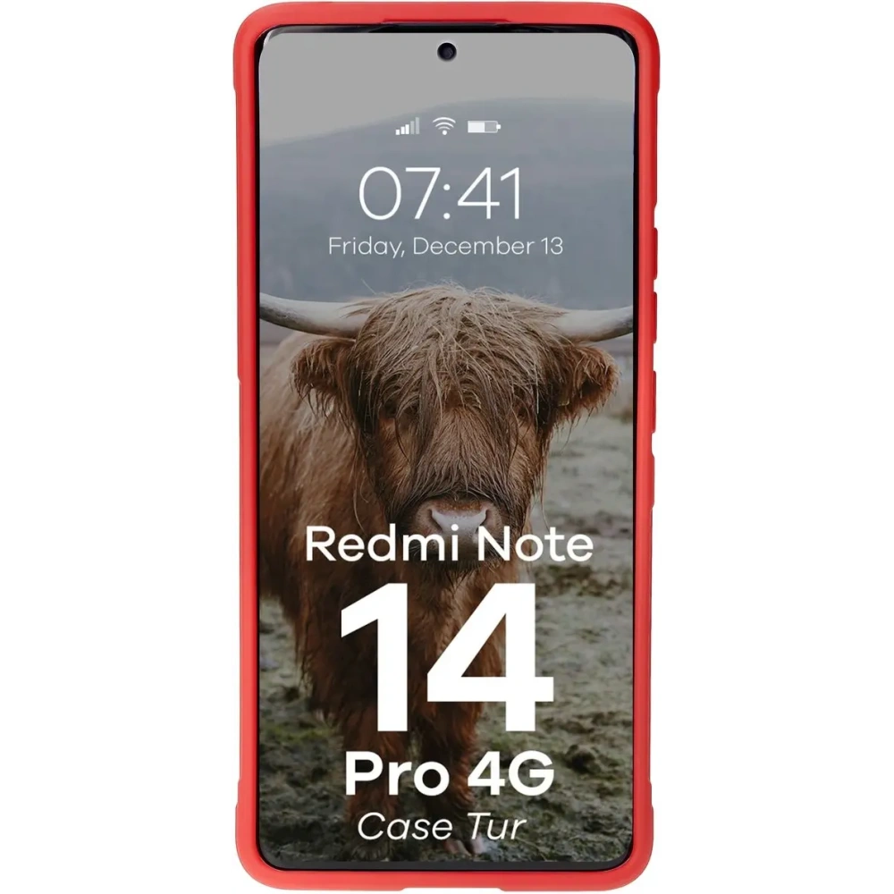 Pancerne etui Bizon Case Tur do Xiaomi Redmi Note 14 Pro 4G czerwone
