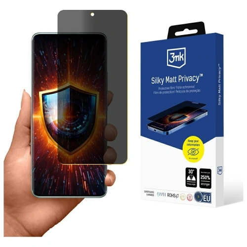 Kup 3MK Selymes Matt Adatvédelem Xiaomi Redmi Note 14 Pro 5G fekete - 3MK15929 - {ean13} - Sklep Home Screen