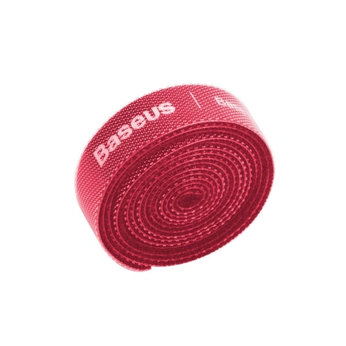 Kup Taśma rzepowa, organizer kabli Baseus Colourful Circle Velcro Straps 1m (czerwony) - BSU1458RED - {ean13} - Sklep Home Screen