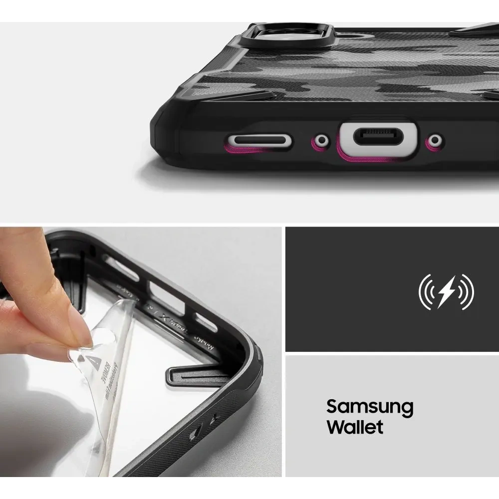 Etui Ringke Fusion-X Samsung Galaxy A36 / A56 5G Camo Black