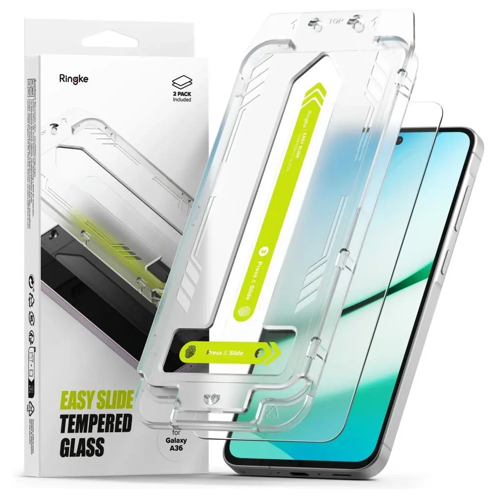 Szkło hartowane Ringke Easy Slide Samsung Galaxy A36 5G Clear [2 PACK]