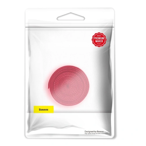 Kup Taśma rzepowa, organizer kabli Baseus Colourful Circle Velcro Straps 1m (czerwony) - BSU1458RED - {ean13} - Sklep Home Screen