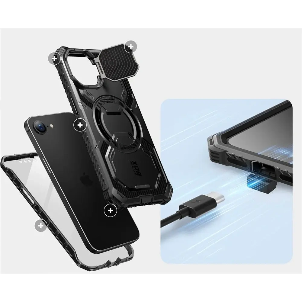 Etui Supcase IBLSN ArmorBox Mag MagSafe Apple iPhone 16e Black