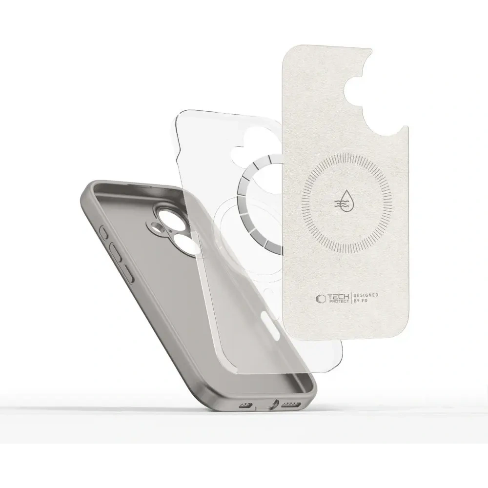 Etui Tech-Protect Liquid Silicone MagSafe Apple iPhone 16e Stone Grey