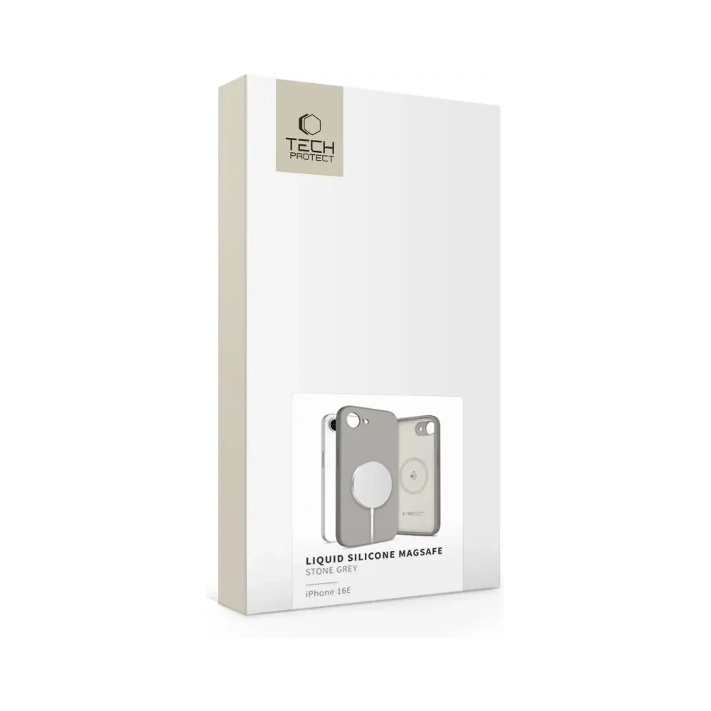 Etui Tech-Protect Liquid Silicone MagSafe Apple iPhone 16e Stone Grey