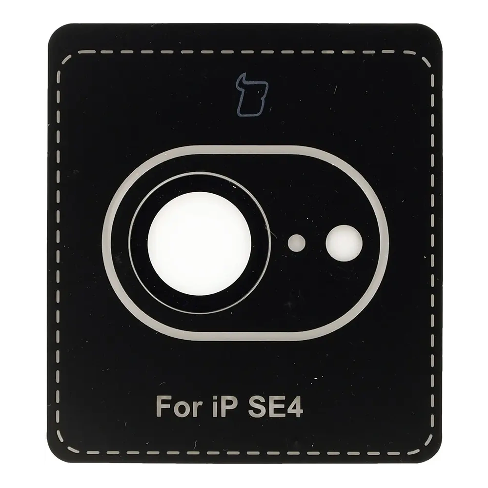 Szkło na aparat z aplikatorem Bizon Glass Snap Lens do Apple iPhone 16e czarna ramka