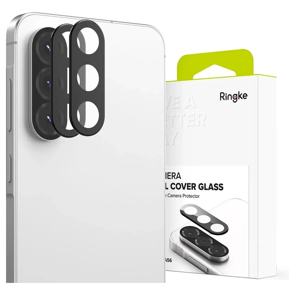 Szkło hartowane na aparat Ringke Camera Protector Full Cover Samsung Galaxy A56 5G Black [2 PACK]