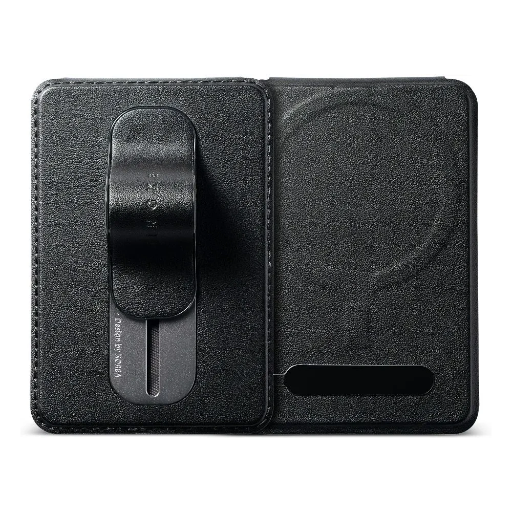 Uniwersalne magnetyczne etui na karty z podstawką Ringke Wallet Slide Grip MagSafe Universal Magnetic Card Holder Black