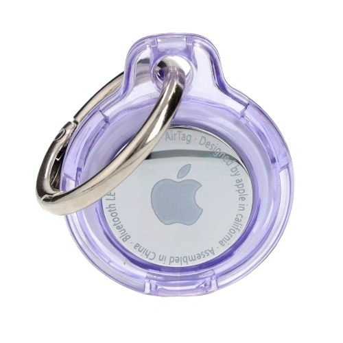 Kup Etui Bizon Case Locator Keychain do Apple AirTag przezroczysto-fioletowe - BIZ8751 - {ean13} - Sklep Home Screen
