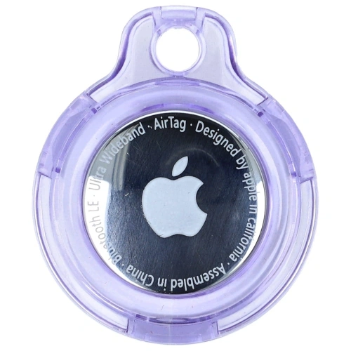 Kup Etui Bizon Case Locator Keychain do Apple AirTag przezroczysto-fioletowe - BIZ8751 - {ean13} - Sklep Home Screen