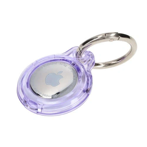 Kup Etui Bizon Case Locator Keychain do Apple AirTag przezroczysto-fioletowe - BIZ8751 - {ean13} - Sklep Home Screen