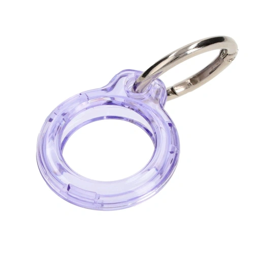Kup Etui Bizon Case Locator Keychain do Apple AirTag przezroczysto-fioletowe - BIZ8751 - {ean13} - Sklep Home Screen