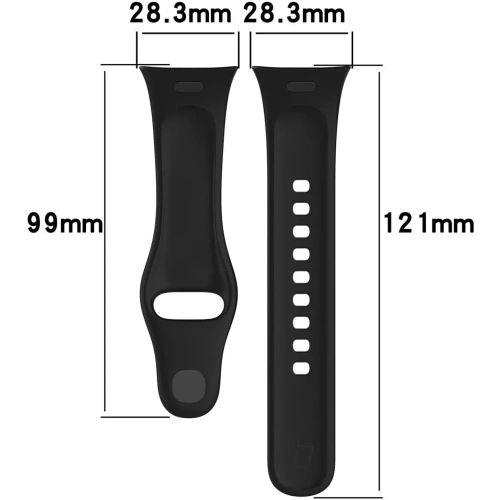 Buy Bizon Strap Watch Dots Xiaomi Redmi Watch 3 black - BIZ8760 - {ean13} - Home Screen Store Europe