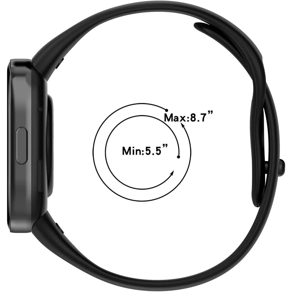 Pasek Bizon Strap Watch Dots do Xiaomi Redmi Watch 3 czarny