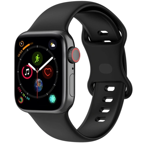 Kup Pasek Bizon Strap Watch Silicone S do Apple Watch 44/45/46/49 mm czarny - BIZ8764 - {ean13} - Sklep Home Screen