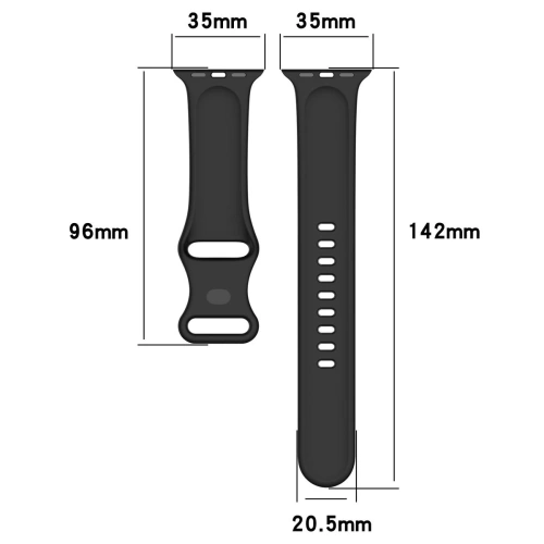 Kup Pasek Bizon Strap Watch Silicone S do Apple Watch 44/45/46/49 mm czarny - BIZ8764 - {ean13} - Sklep Home Screen