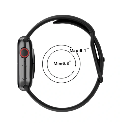Kup Bizon Szíj Óra Szilikon S Apple Óra 44/45/46/49 mm fekete - BIZ8764 - {ean13} - Sklep Home Screen