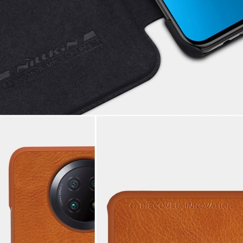 Kup [OUTLET] Etui Nillkin Qin Xiaomi Redmi Note 9T 5G brązowy - OT-855 - {ean13} - Sklep Home Screen