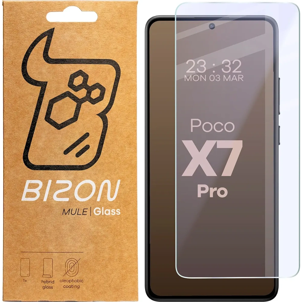 Elastyczne szkło hybrydowe Bizon Glass Mule do Xiaomi Poco X7 Pro