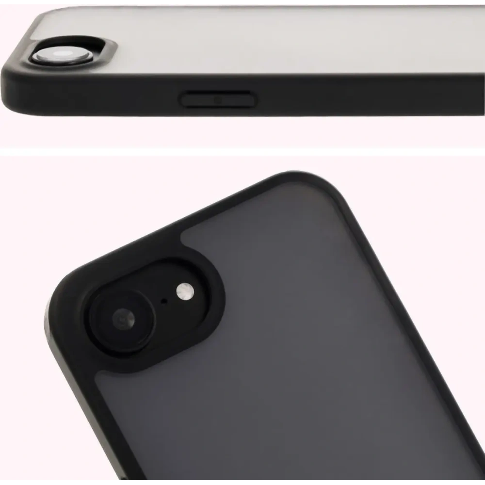 Etui Bizon Case Angelo do Apple iPhone 16e przydymione z czarną ramką