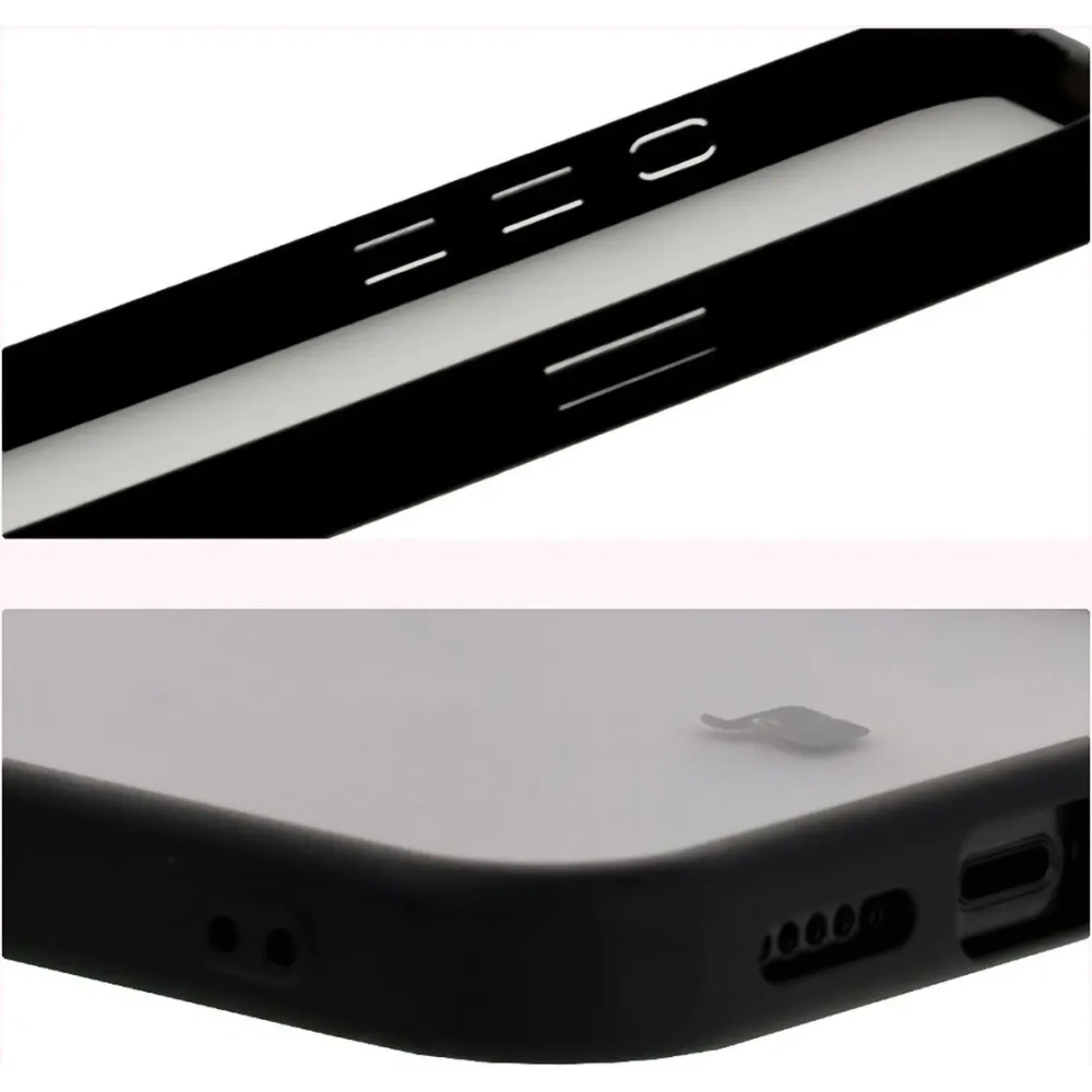 Etui Bizon Case Angelo do Apple iPhone 16e przydymione z czarną ramką