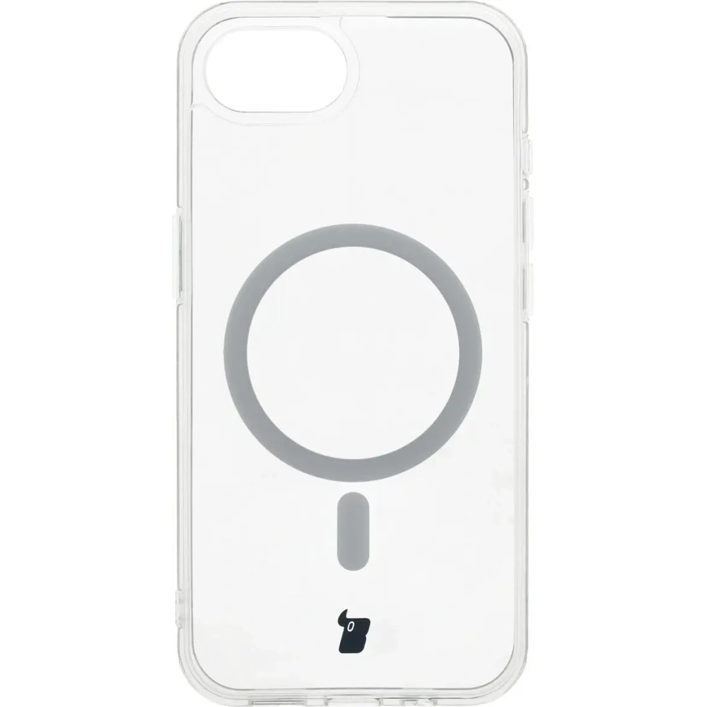 Etui z pierścieniem magnetycznym Bizon Case CrystalO Magnetic do Apple iPhone 16e przezroczyste